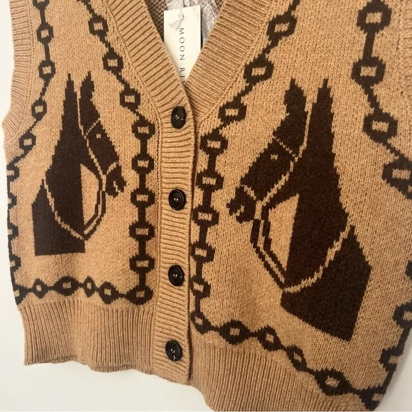 NWT Anthropologie Moon River Sweater Vest - Picture 5 of 6